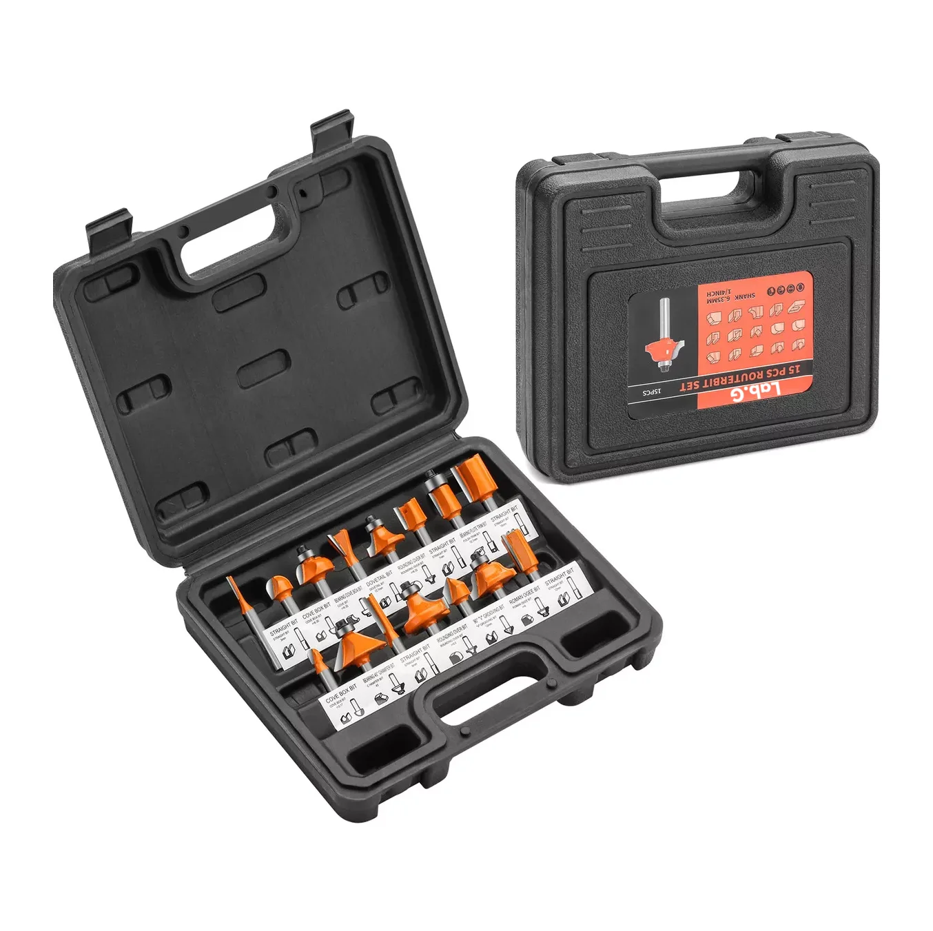 Juego Brocas Router Taladro Lab.G 1/4 15 Pz Herramienta