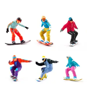 Figurines de ski miniatures peintes à la main 1/64, mise en page de micro  paysage de scène de table de sable, ornement de G - Cdiscount Jeux - Jouets