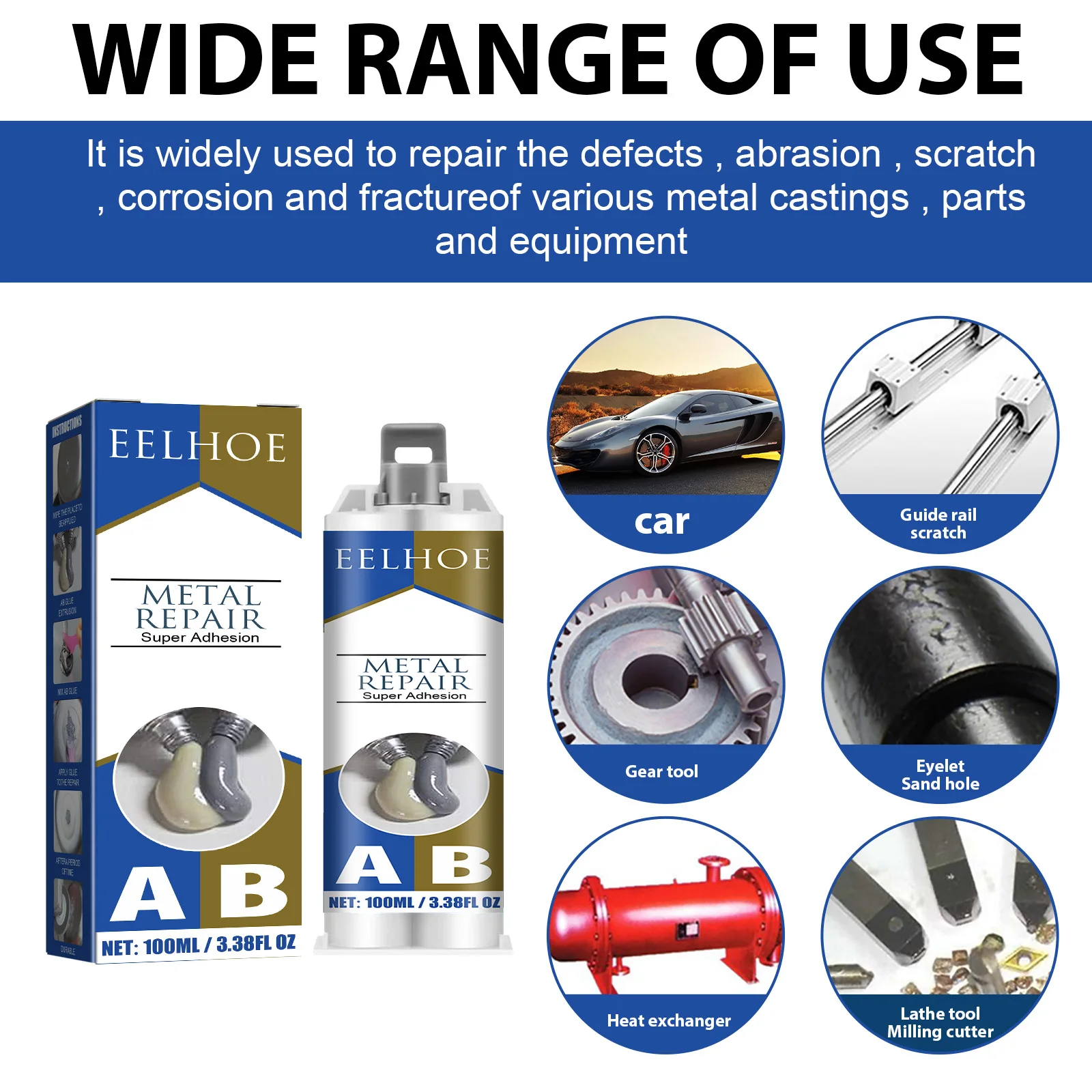 Metal Repair Adhesive Glue for Strong Sealing