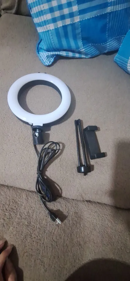 Luz Ring Light 8 Pol + Tripé De Mesa + Suporte Para Celular photo review