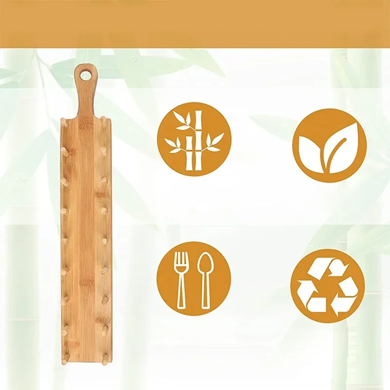 Bamboo wooden taco holder potato chips corn roll rack tray shelf tortillas holder burritos rack tray for parties home taco holder