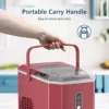 SIMZLIFE Ice Maker Countertop , 26.5 lbs/24H, 9 Cubes in 6 Mins,Self-Cleaning, Portable Ice Maker with Handle for Home,Red 5