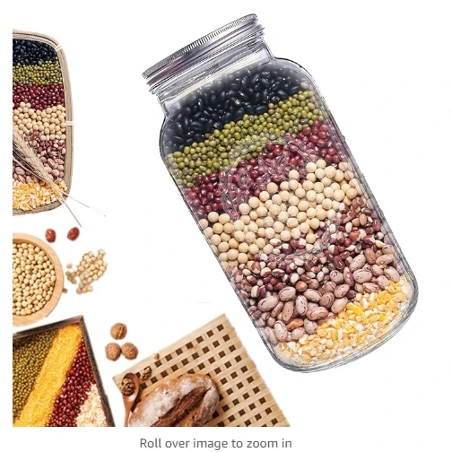 2-Pack 128oz Extra Wide Mouth Mason Jars 1 Gallon Glass Large Storage Jars with Airtight Lid for Food Storage Curing Fermentatio 6