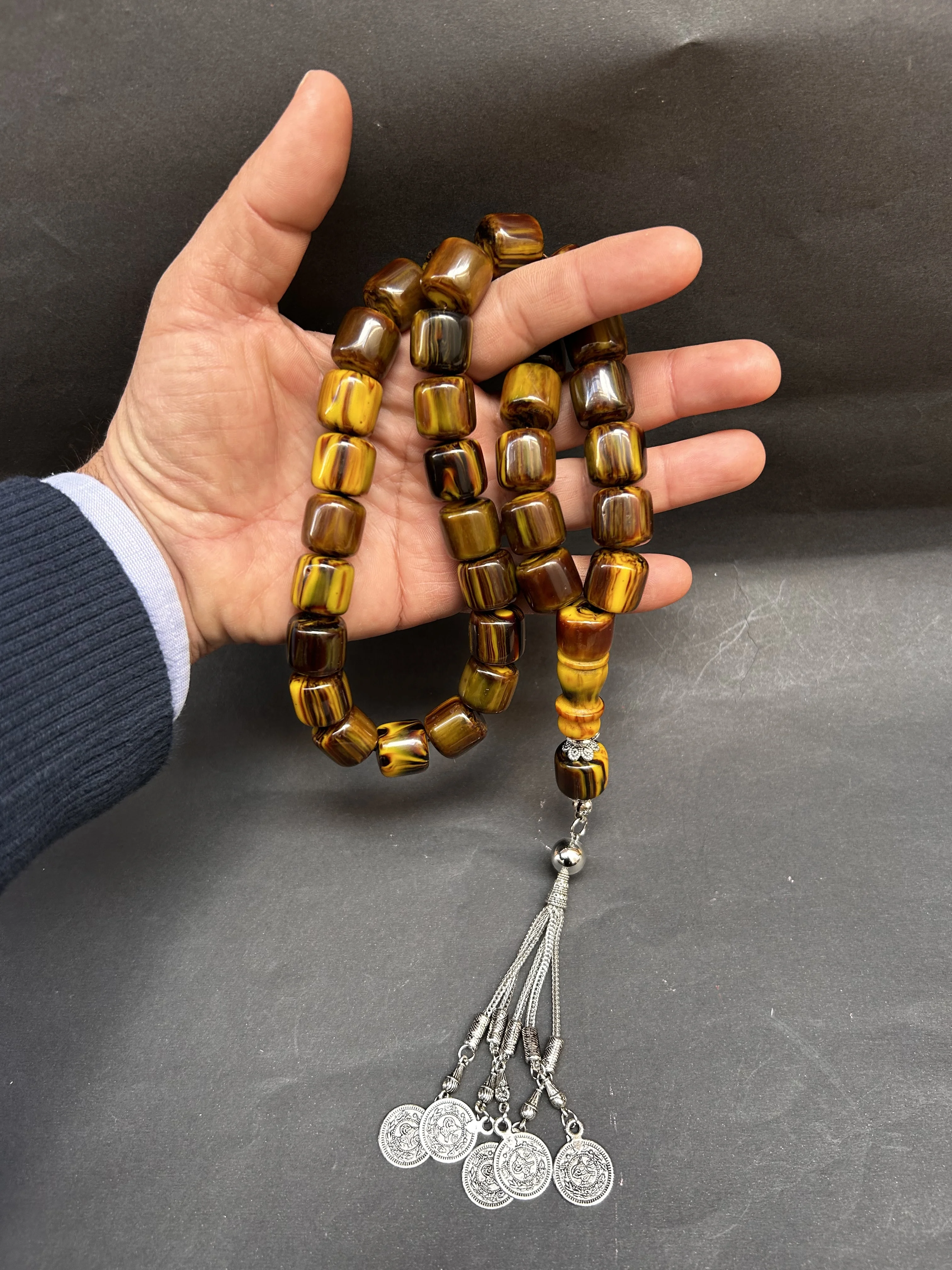 

Very Special Handmade RosaryOttoman Rare Antique Faturan German Amber Sandalous Misbaha Prayerbeads Rosary Tasbih Tesbih İslam