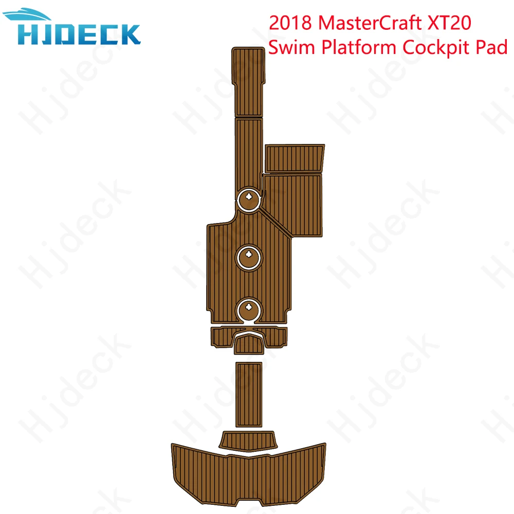 2018 Mastercraft Xt20 Swim Platform Mat Boat Eva Foam Teak Deck Floor Pad Brown
