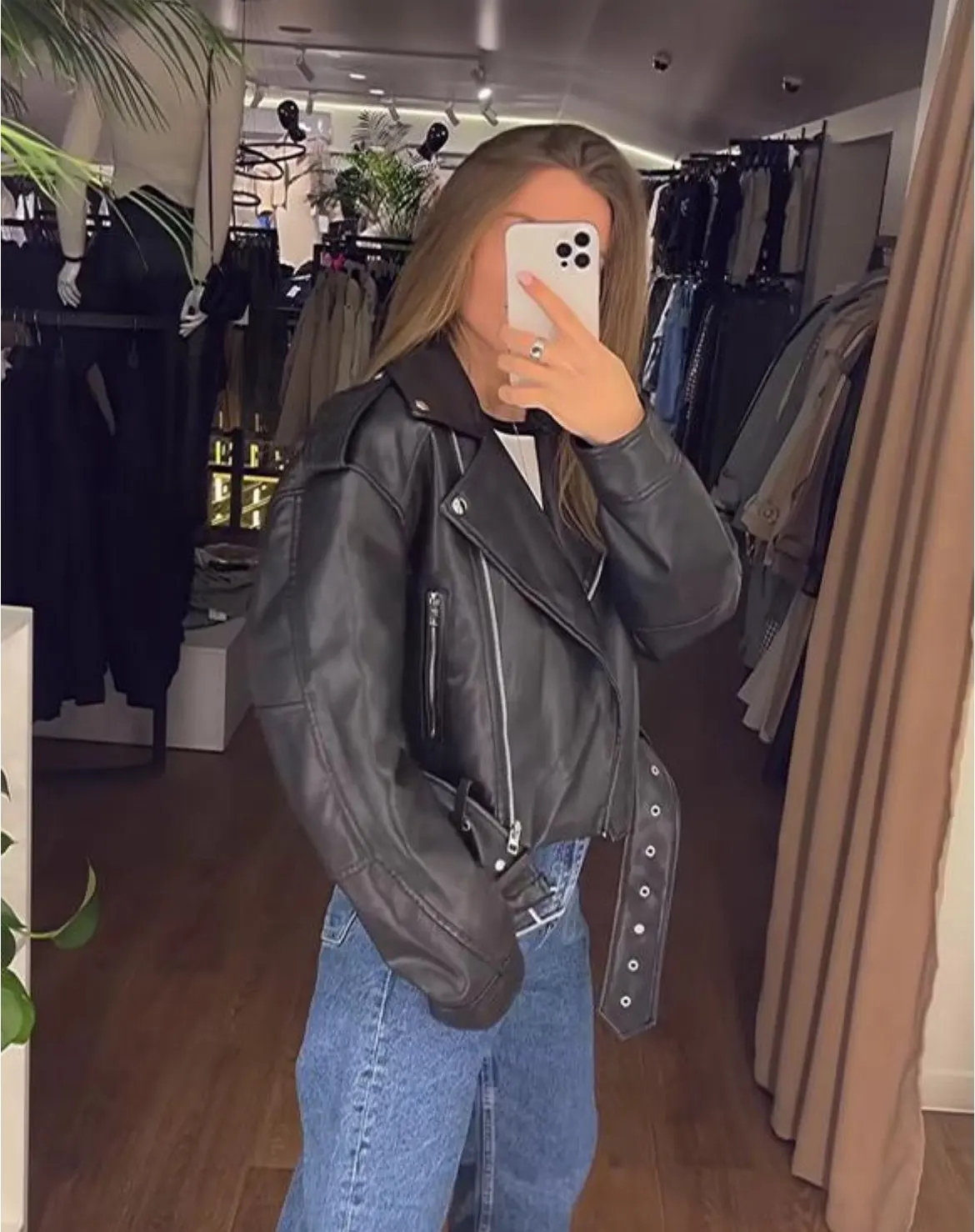 Ailegogo Faux Leather Short Jacket photo review