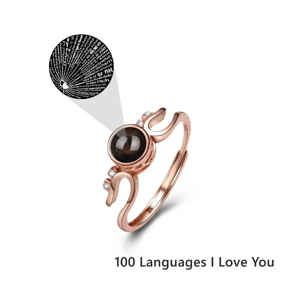 Custom Photo Ring Personalized Projection Photo Simple Trend Rings for Women Man Couple Party Wedding Gifts New Jewelry
