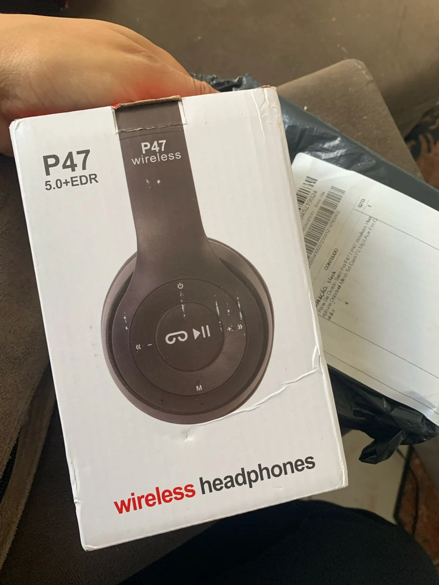 Headphone Wireless P47 - Dobrável - MP3 - SD Card photo review