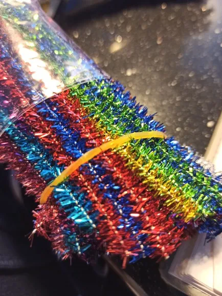 New 100pcs Multicolor Mixed Plush Iron Wire Flexible Flocking