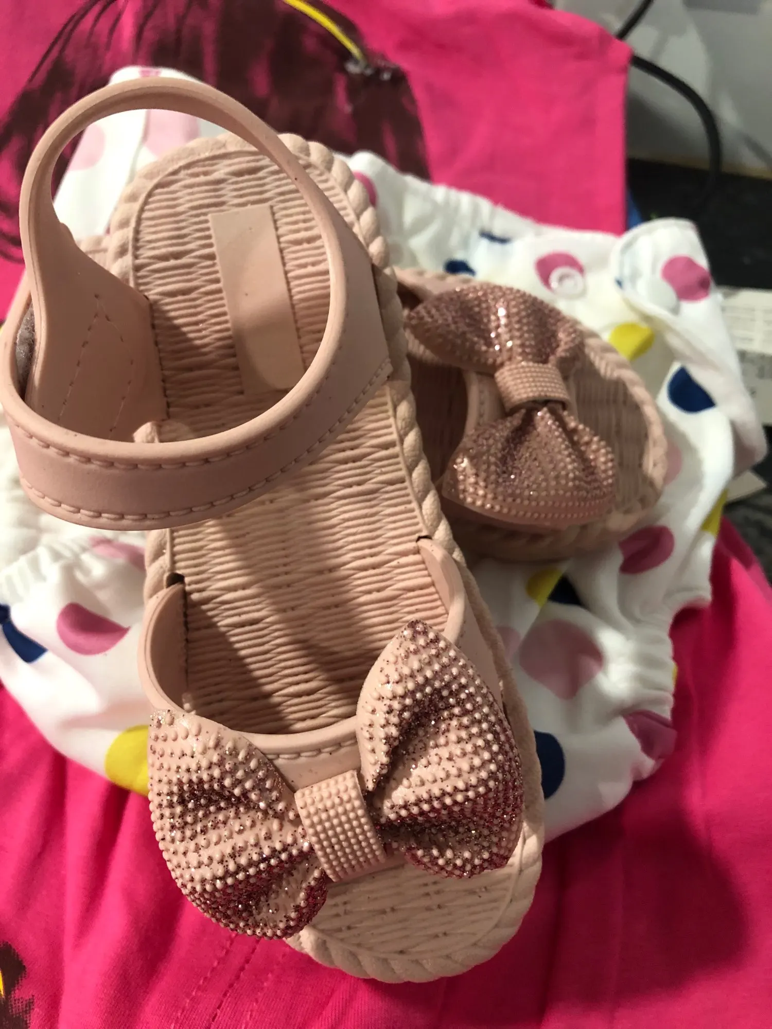 Girls Sandals 2024 Summer Princess Children Sandals Bow Tie Girl Shoes Fashion Casual Non Slip Kids Beach Shoes photo review