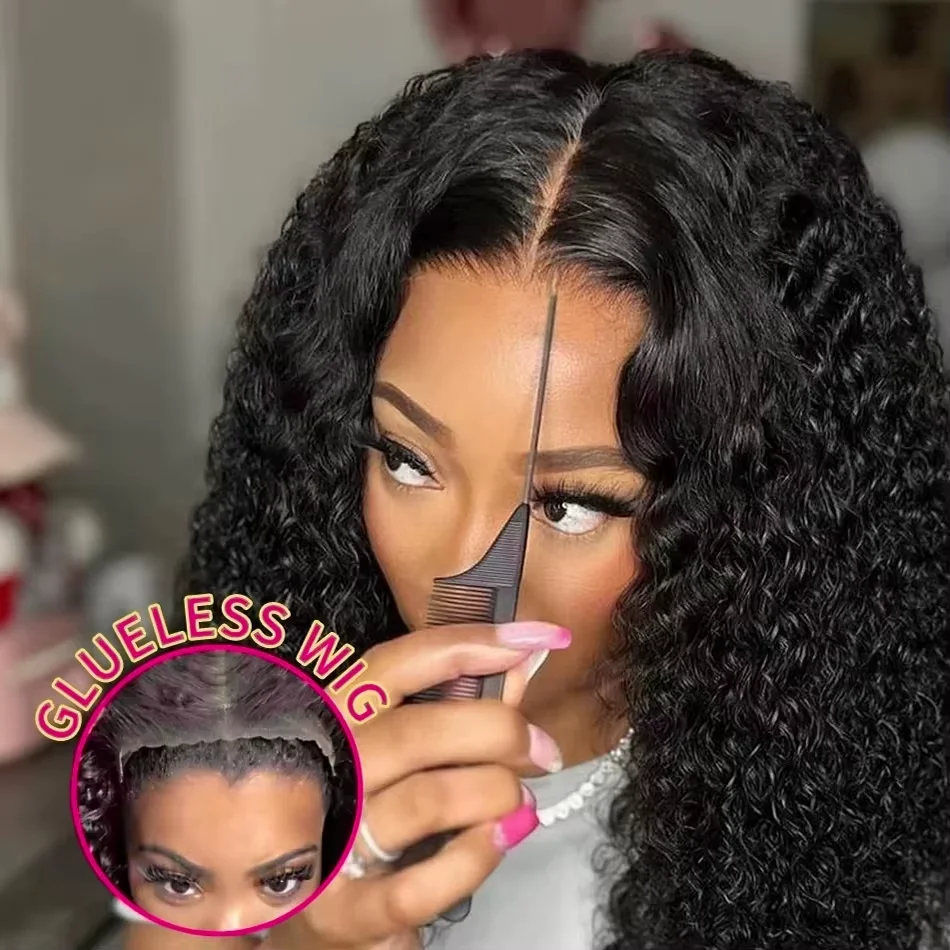 Glueless Wigs Human Hair Wear And Go Pre Cut 13x4 Hd Lace Closure Wig Deep Wave Curly Human Hair Wig Brazilian Water Wave Wig 5