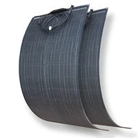 Panneau solaire flexible ETFE portable 100W, monobloc ou en deux parties, panneau photovoltaïque monocristallin 12 volts, adapté au camping en plein air, aux bateaux, etc. 2