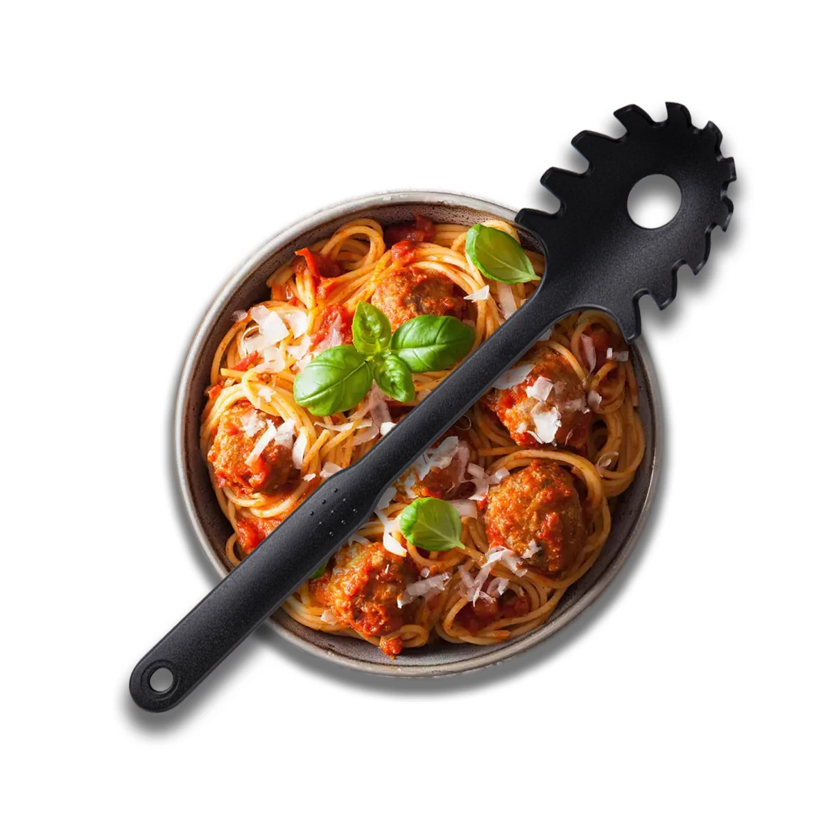 BPA-Free Nylon Pasta Spoon Food Grade Kitchen Noodle Ladle Pasta Serving Spoon Noodle Scoop For Cooking pasta spoon