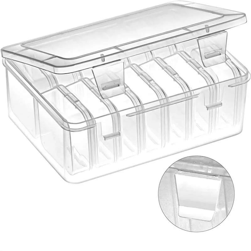2 Pack Bead Organizers Box Clear Mini Plastic Bead Storage Containers  Transparent Storage Box with Lid - AliExpress