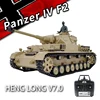 COOLBANK henglong 3859-1 Upgrade Version 1:16 Remote Control German Panzer IV F2 Tank Model Airsoft bullets W/ (5000mah Battery) 1