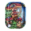 1Pcs Storage Smoking Metal Tray Rolling Tinplate Lovely Cartoon Pattern 180*140mm Pipe Cigarette Accessories Gifts DIY Operation 1