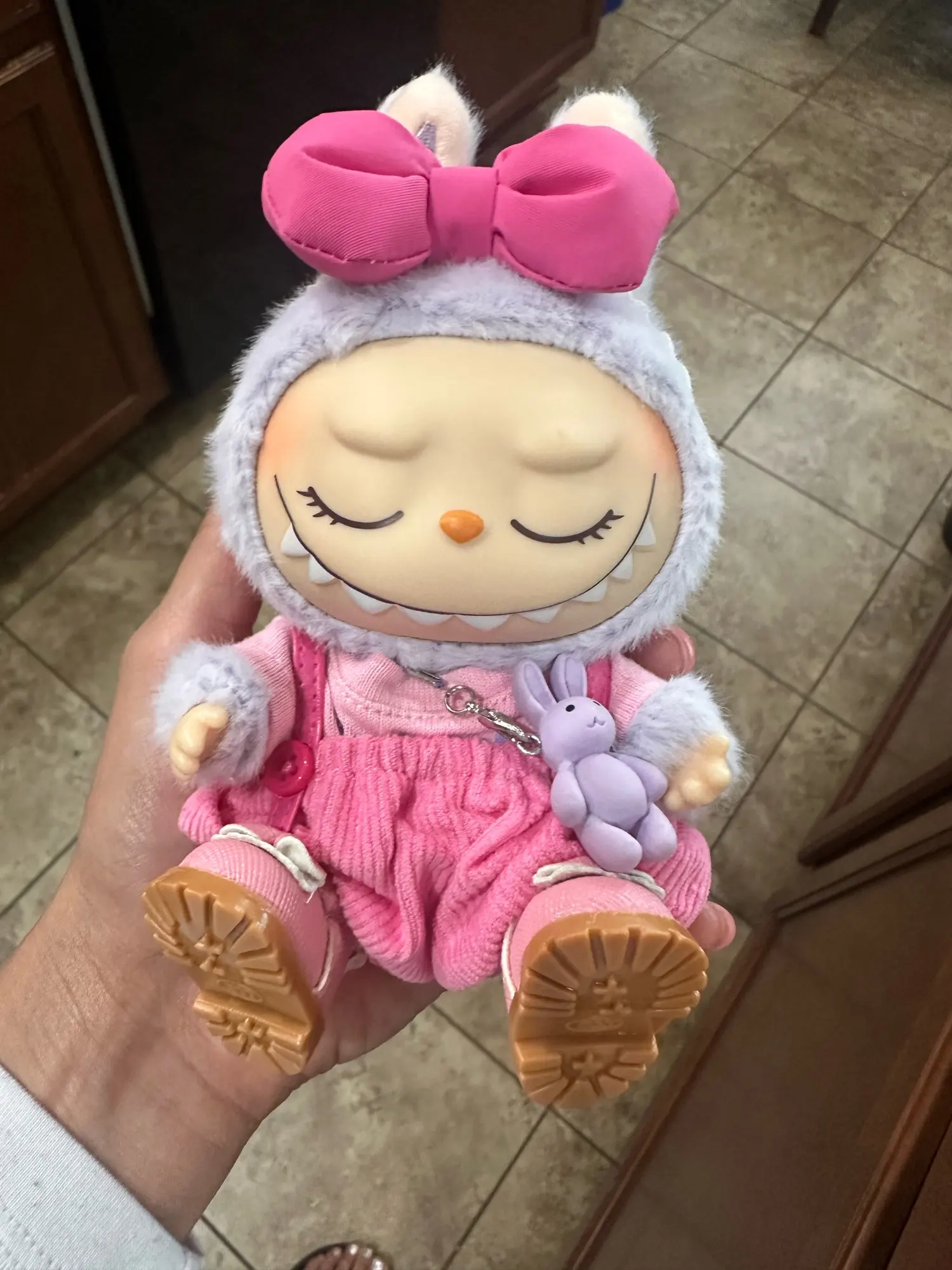 Labubu V1/V2 Doll Clothes: 15/17CM Macaron-Themed Outfit Set with Hair Accessories photo review