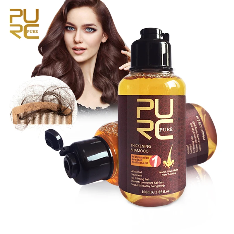 

PURC Hair Growth Shampoo Ginger Growing Hair Oil Prevent Hair Loss Beauty Health Products Scalp Treatment Hair Care 100ml