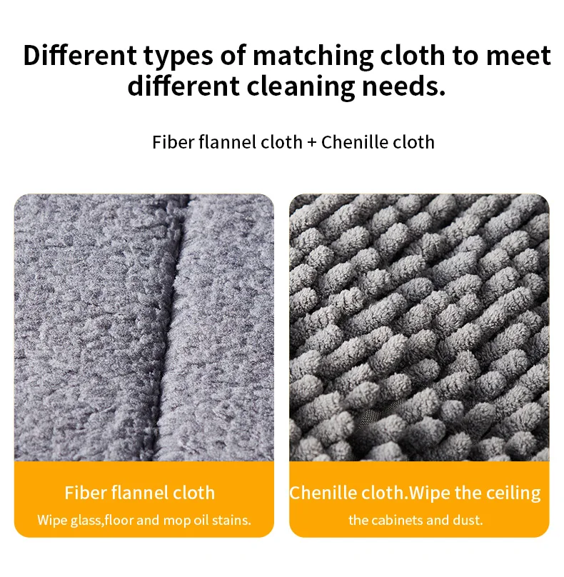 Triangle Microfiber Wall Cleaning Mop With Long Handle Adjustable Dry And Wet Dust Mop For Floor Ceiling Window Wall Cleaning_voghion.com