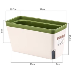 Elegant Rectangular Decorative Garden Plant Pot for Indoor and Outdoor Use (Green)