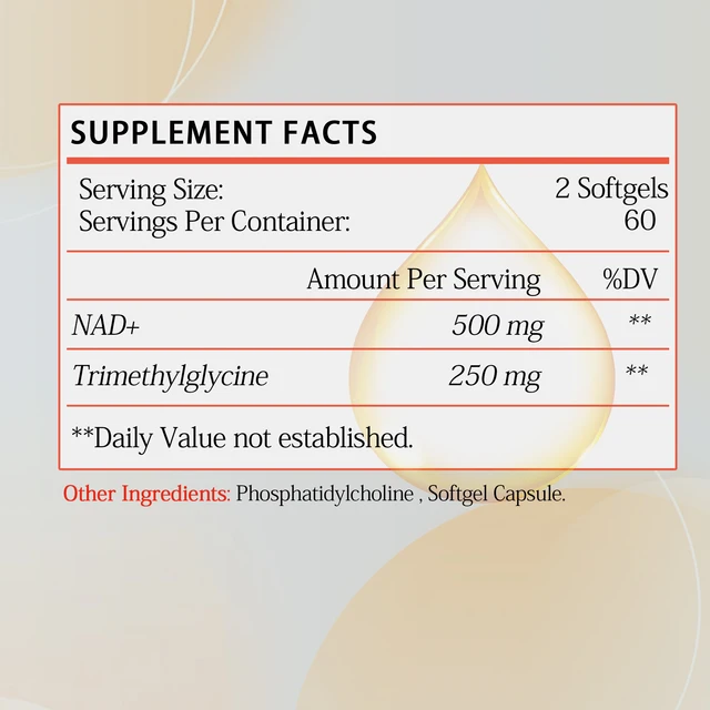 2493-d8e291.jpg Liposomal NAD+ Capsules - Anti-aging, Replenish Energy, Enhance Focus, Support Cellular Health - 120 Capsules
