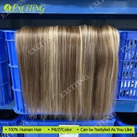 Tissage Brésilien Lisse 14A 100% Cheveux Humains 18 20 22 Pouces P4/27 Ombre Blond Miel 1 3 4 Mèches Livraison 3 Jours France pour femmes noires 5