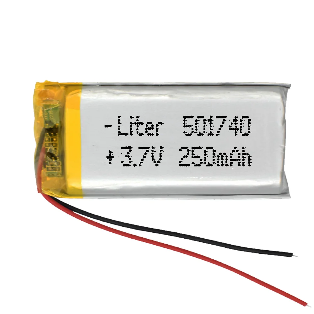 3.7V 250Mah 0.925Wh 1S 5C Liter Energy Battery 501740 Batteria Per Elettronica Ricaricabile Telefono Portatile Video Mp3 Mp4 Gps Led Light-Non Adatto 