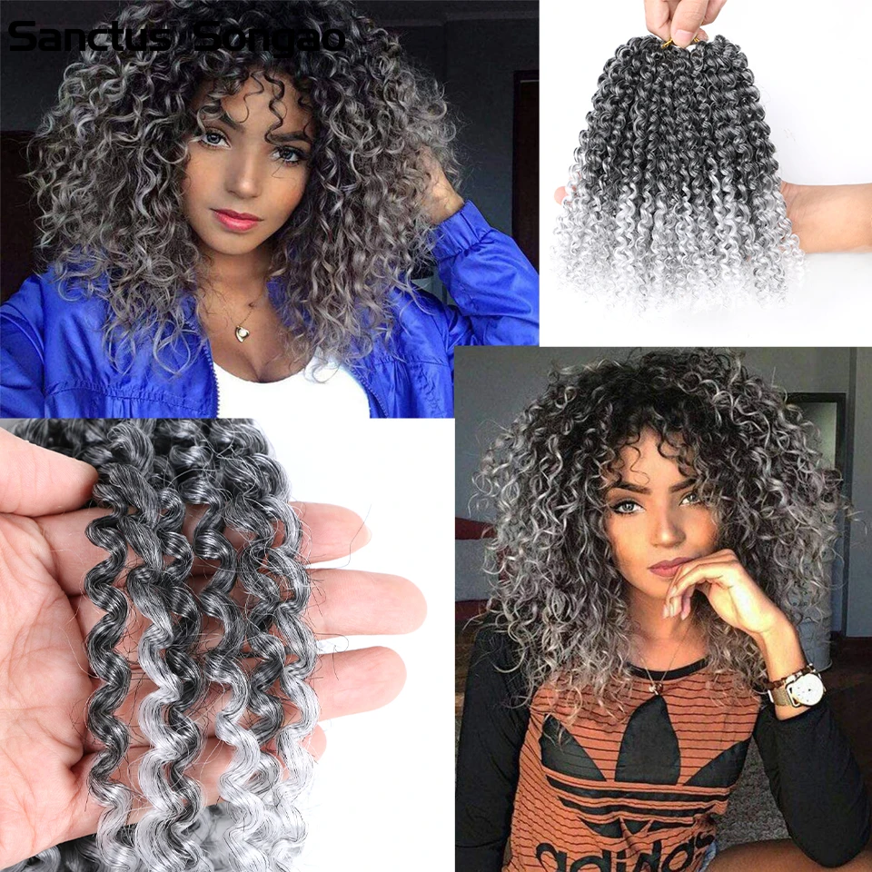 

8 Inch Marlybob Crochet Braids Hair Kinky Curly Faux Locs Synthetic Braiding Hair Passion Twist Crochet Locks Hair For Women