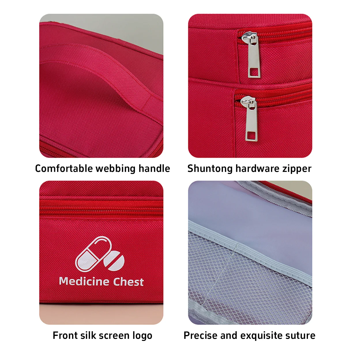 First Aid Kit Bag Medicine Box Double-Layer Medicine Sorting Bag