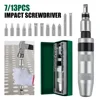 7/13 Pcs CR-V Manual Impact Screwdriver, Portable Reversible Impact Driver, Household Cordless Screwdriver Kit Hand Repair Tools 1
