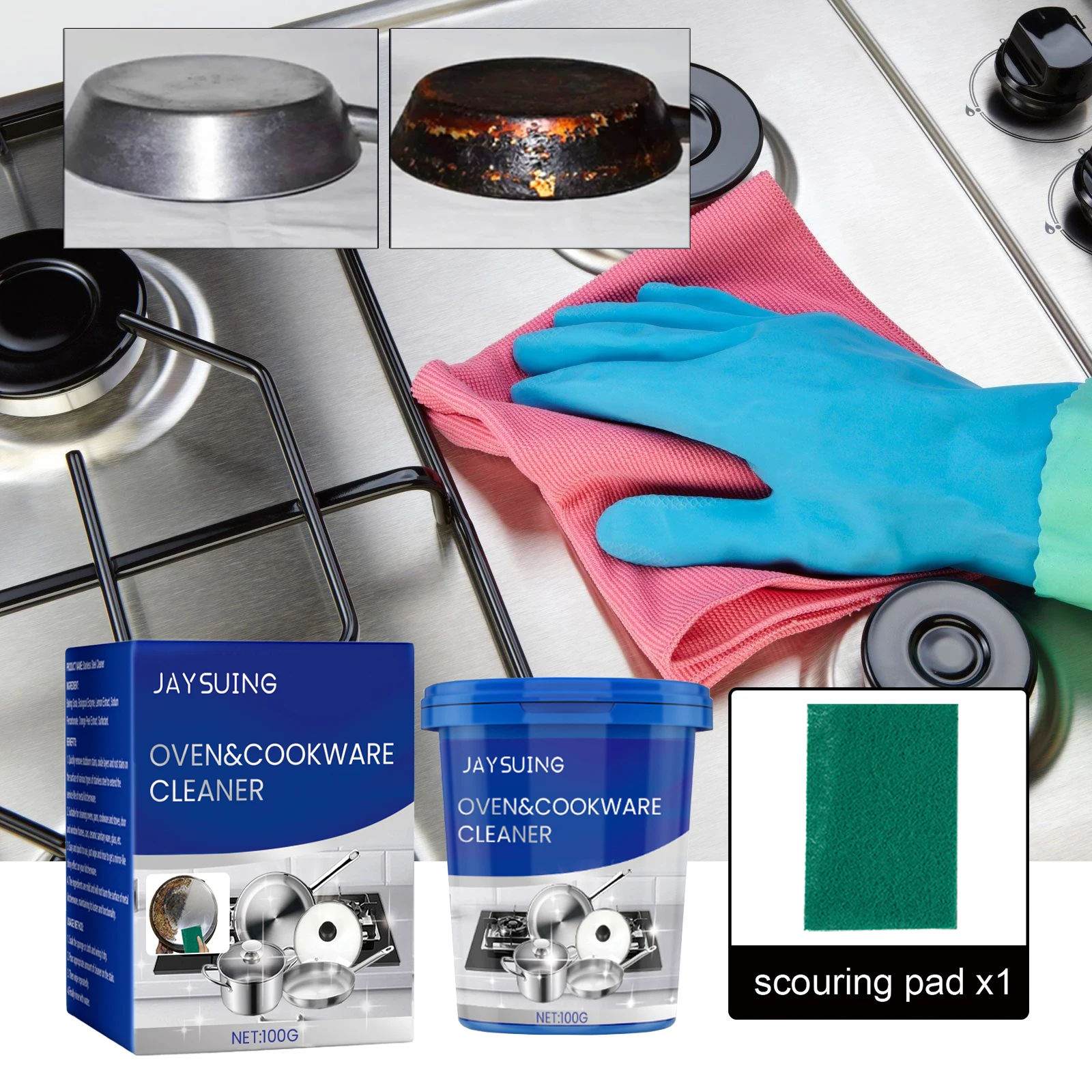 Oven Cleaning Tools For Stainless Steel Surfaces Cookware Cleaner