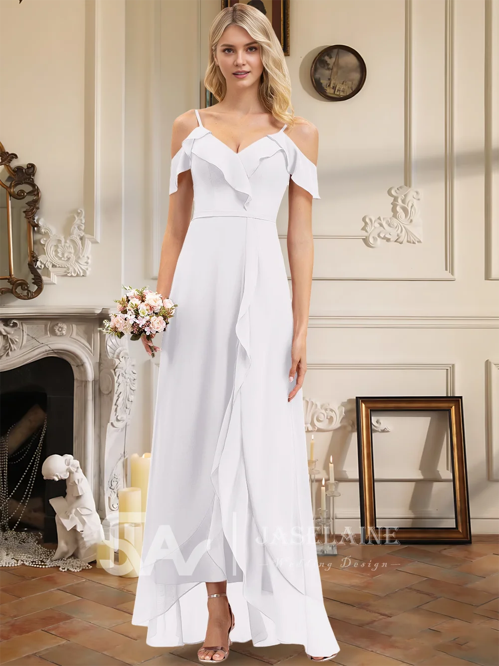 long dark blue satin dress Blue A-Line Backless Satin Split Long Prom Dress with Sweep Train, Evening  Dress, MP143 main image 0