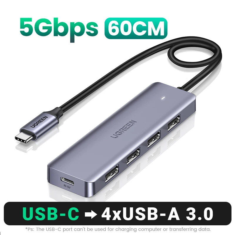 UGREEN 4-Port USB-C to USB 3.0 Hub Splitter Adapter