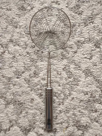 3 Size Set Stainless Steel Colander Household Noodle Dumpling Hot Pot Filter Screen Pearl Line Drain Large Fried Strainer photo review