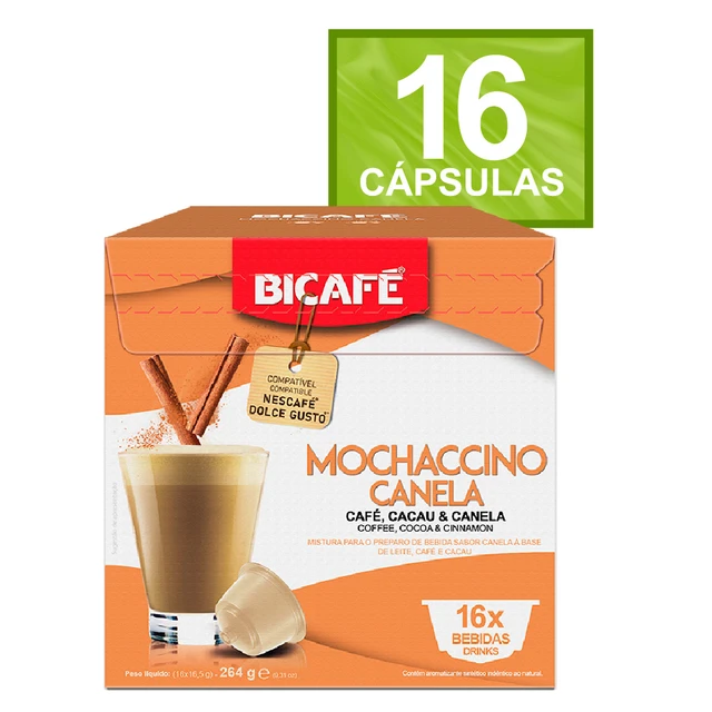 Cápsula de Mochaccino canela Bicafé P/ Maq. Dolce Gusto * - AliExpress