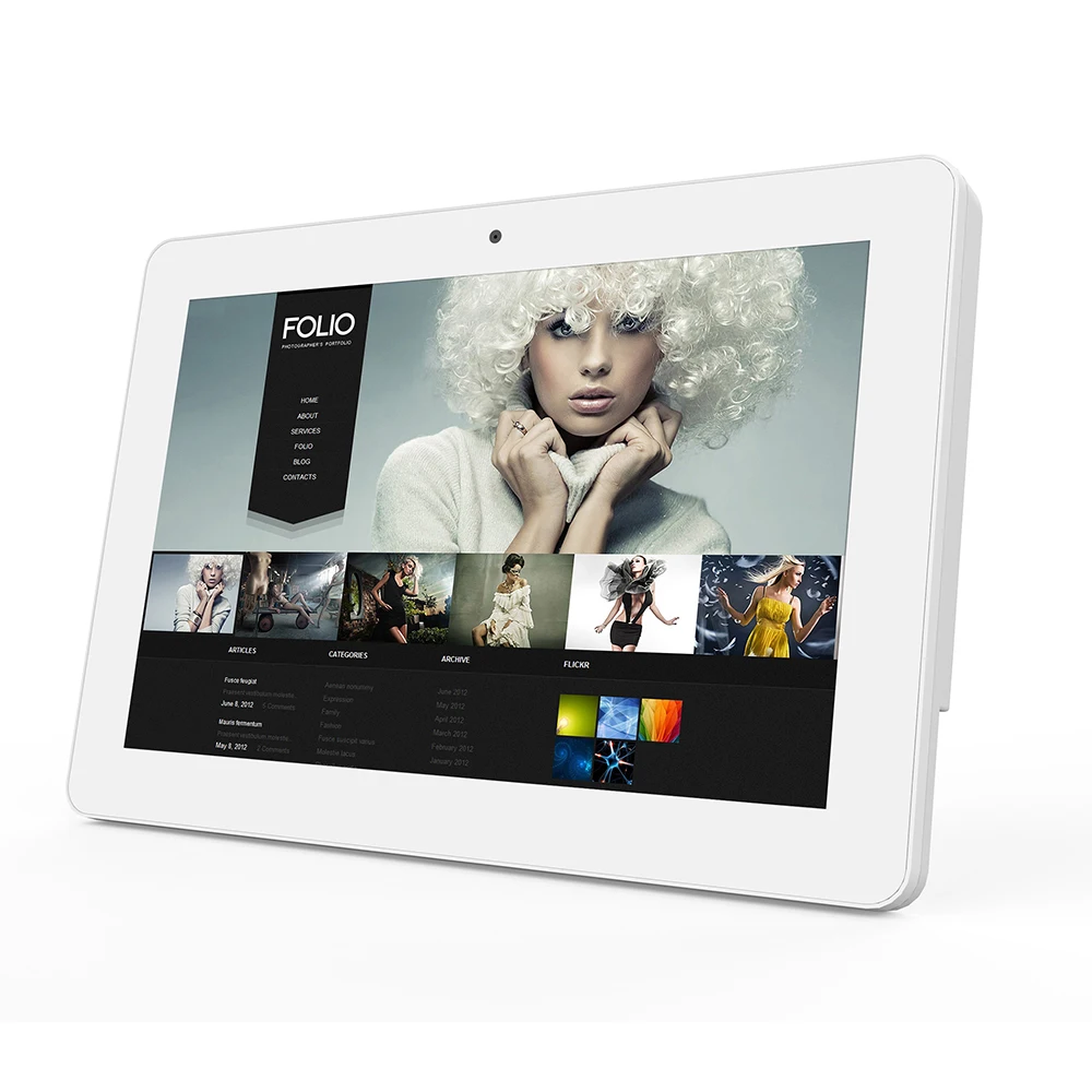 Android Poe Industrie Tablet Muur Gemonteerd 10 Inch, Wifi, Rj45, Bluetooth, Vesa, Aangepaste Beugel-Beste Tablet Voor Industrieel Gebruik