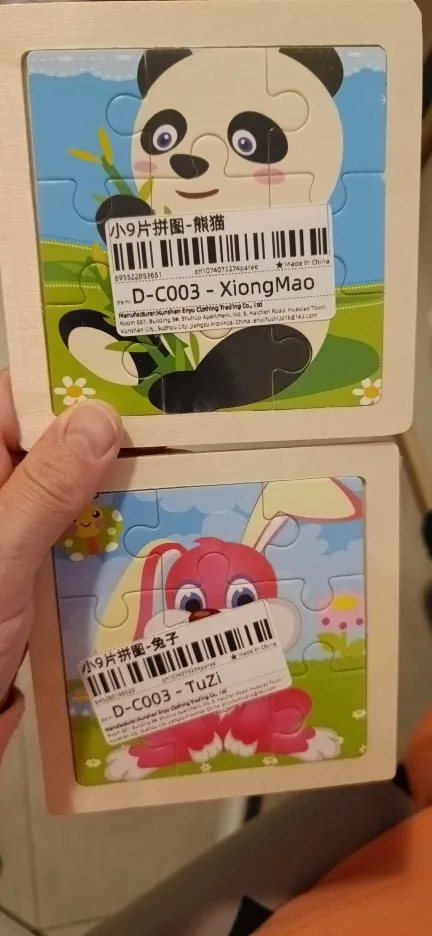 Clearance_60PCS Wooden Jigsaw Color 3D Puzzle Cartoon Characters Animal Early Educational Learning Logical Thinking Focus Puzzle photo review