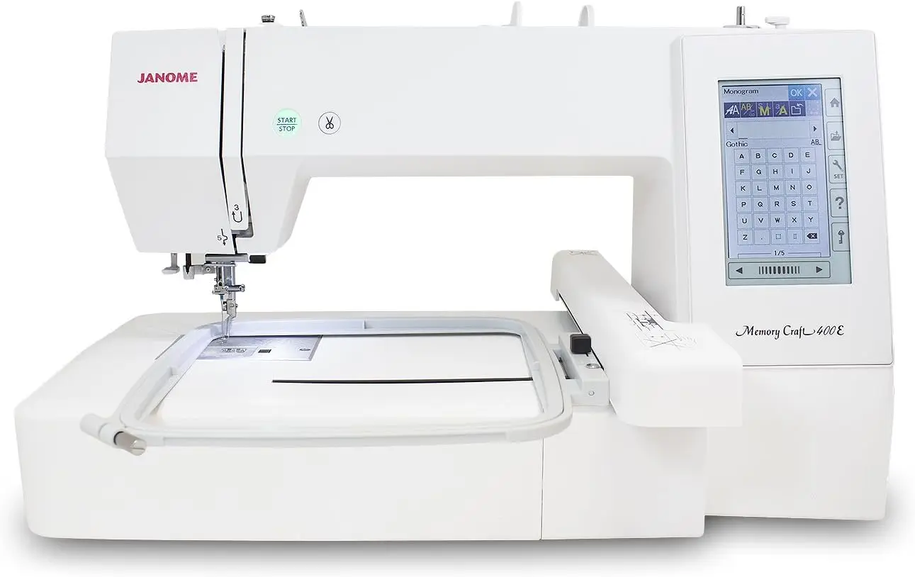 BEST Janome Memory Craft 400E Embroidery Machine with Exclusive Bonus Bundle