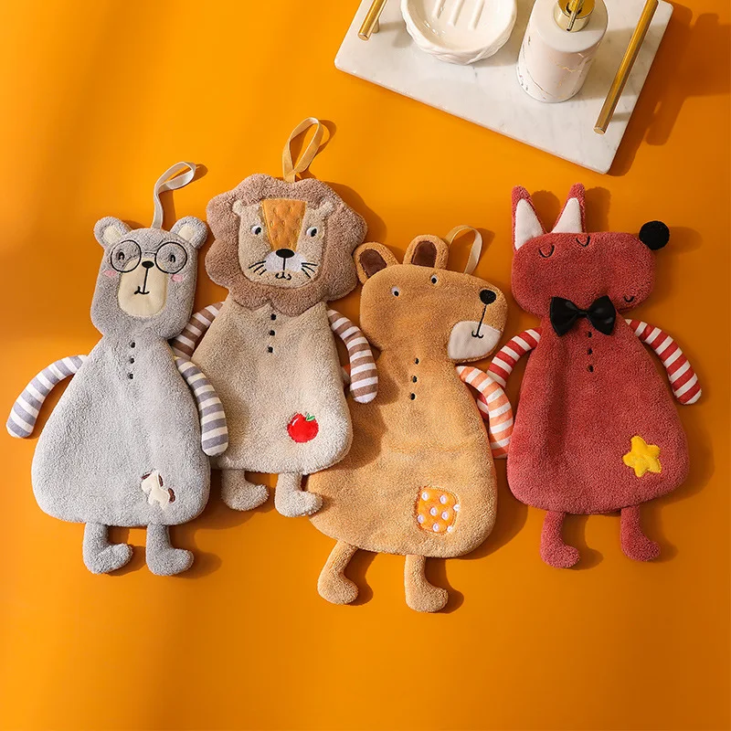 Asciugamano A Fiore Morbido Cordino Portatile Assorbente Per Bagno Cucina Bambini 10776