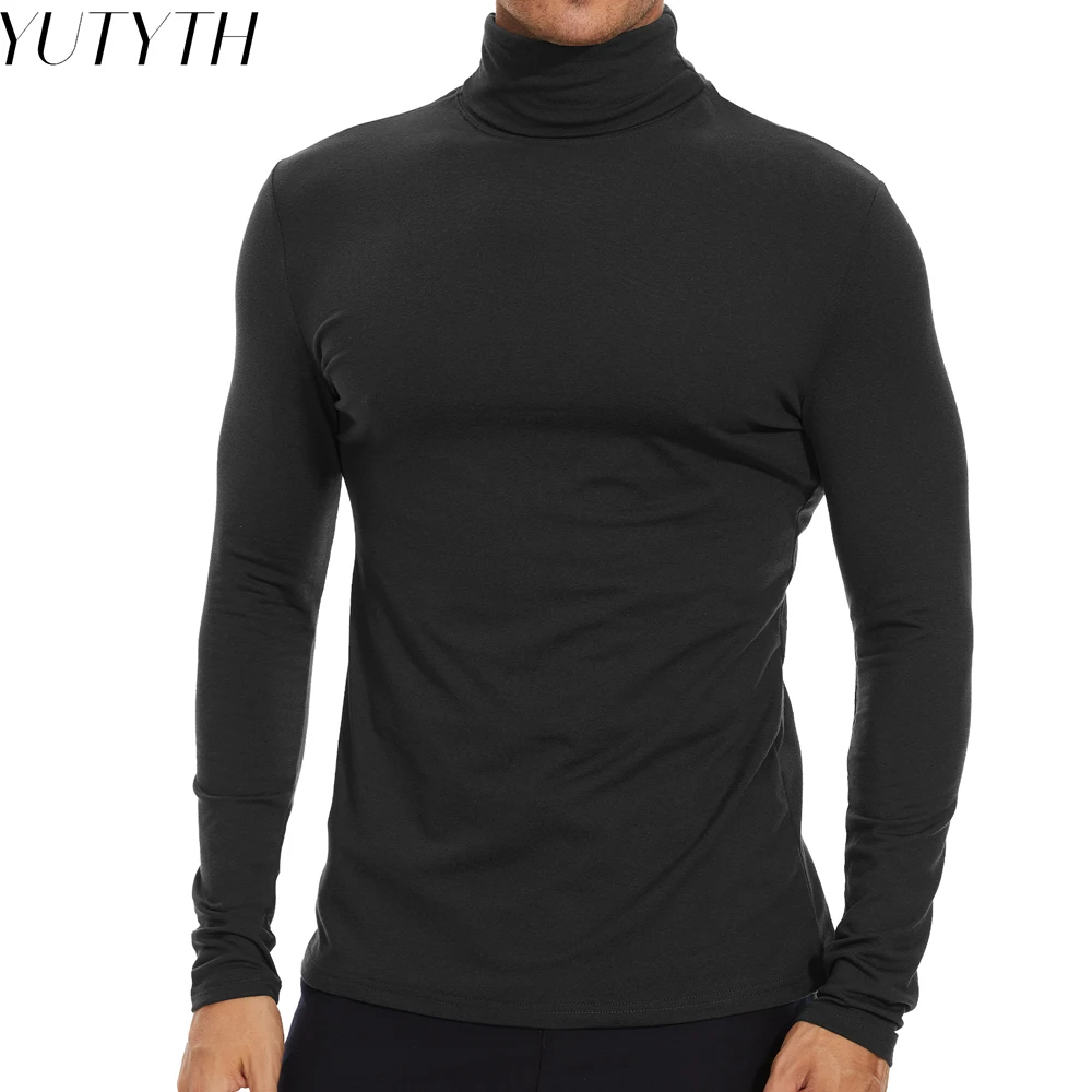 

Men Shirt Long Sleeve Slim High Collar Pullover Turtleneck Sweater Blouse Top Long Sleeve Shirts For Men Casual Bottoming Shirt