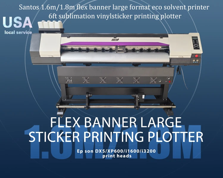 1.8M I1600 I3200 비닐 스티커 대형 프린터 에코 솔벤트 배너 인쇄기 Xp600 6Ft