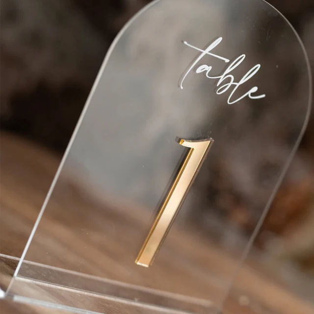 Numeri Da Tavolo In Acrilico - Set 15 Pezzi Per Ristorante, Feste E Decorazioni, Bianco - Foto 8