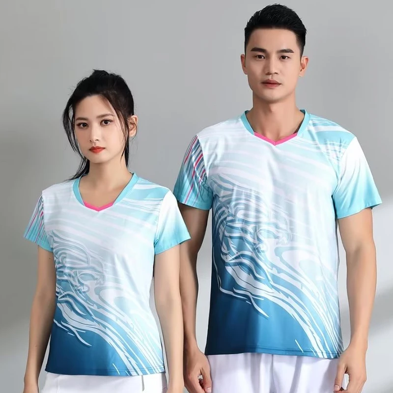 

Quick Dry Summer Badminton Shirt Table Tennis Jersey for Men Women 2023 New in Ping Pong T-shirts Tennis Volleyball Uniform Tops
