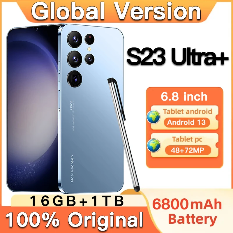 글로벌 버전 S23 울트라  스마트폰 5G 휴대폰 16G  1TB 68 인치 HD 스크린 휴대폰 듀얼 SIM 카드 휴대폰 잠금 해제 리뷰후기