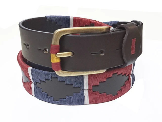 Ceinture en cuir Psychiine Littérature bleu clair