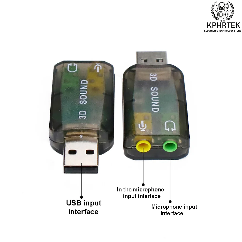 USB 외부 사운드 카드 5.1 독립 사운드 카드 노트북 드라이버가 없는 USB 사운드 카드 투명 USB 컴퓨터 사운드 카드