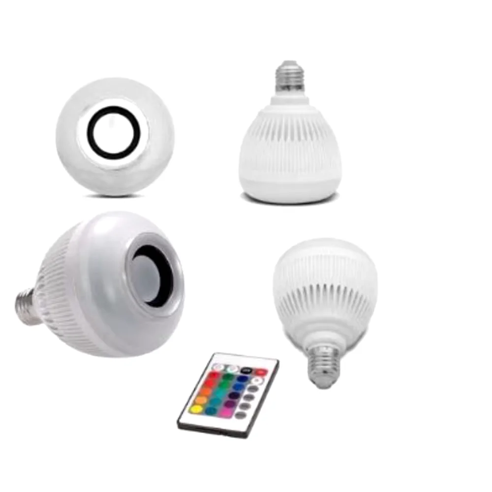Lampada Bluetooth De Led Caixa De Som C Controle Rgb 12W - Imagem 3