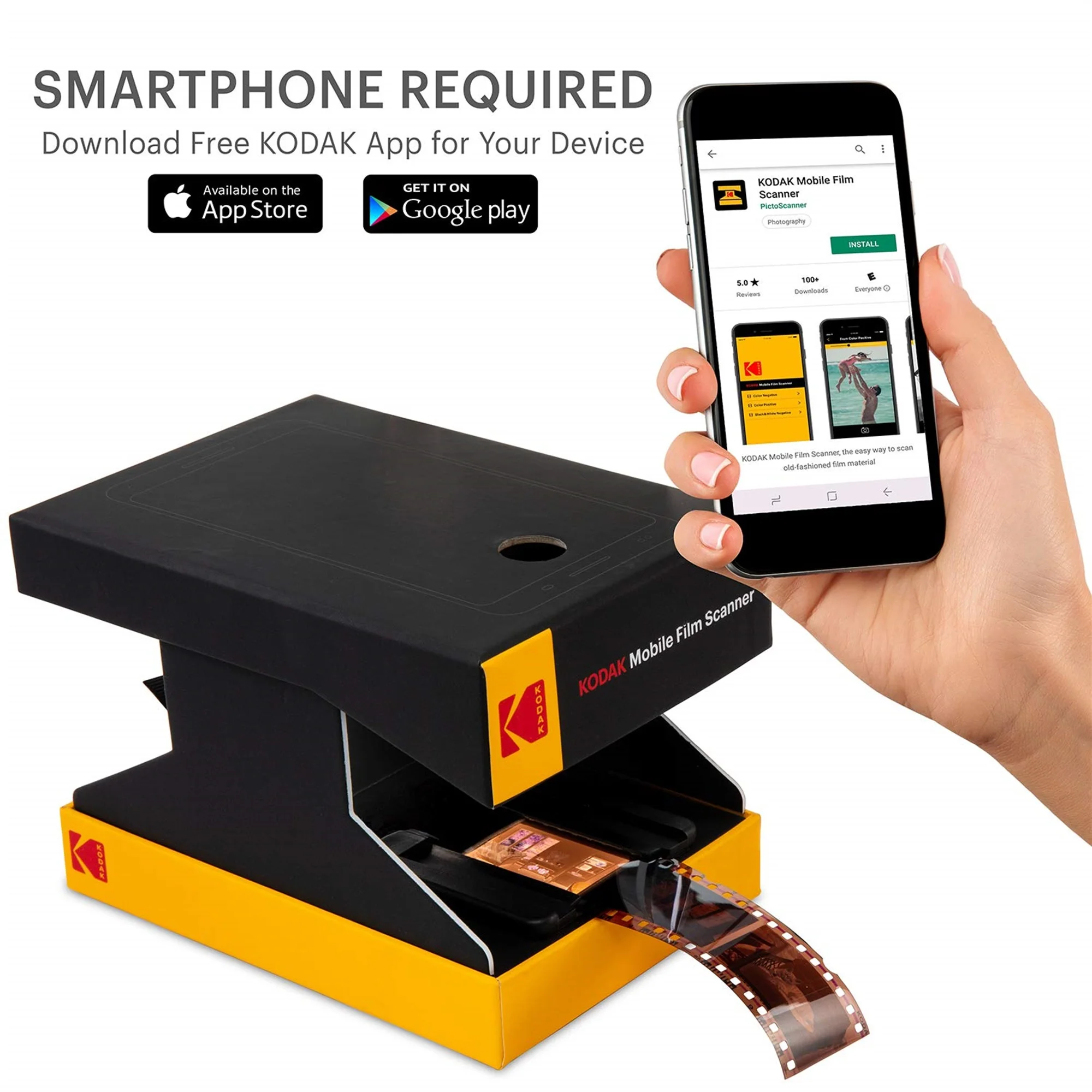 Kodak Mobile Film Scanner, Novelty Slide Scanner for Old 35mm Films & Slides for Smartphone Camera