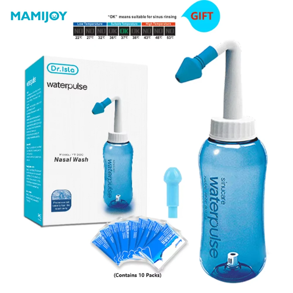 MAMIJOY 300ML Nasal Irrigator Nose Wash Cleaner Rinse Bottle Nose Protector Avoid Allergic Rhinitis Adults Children Neti Pot nasal irrigator