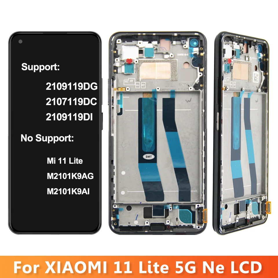 Écran LCD Complet + Vitre Tactile Pour Xiaomi 11 Lite 5G / NE - Vert - Neuf
